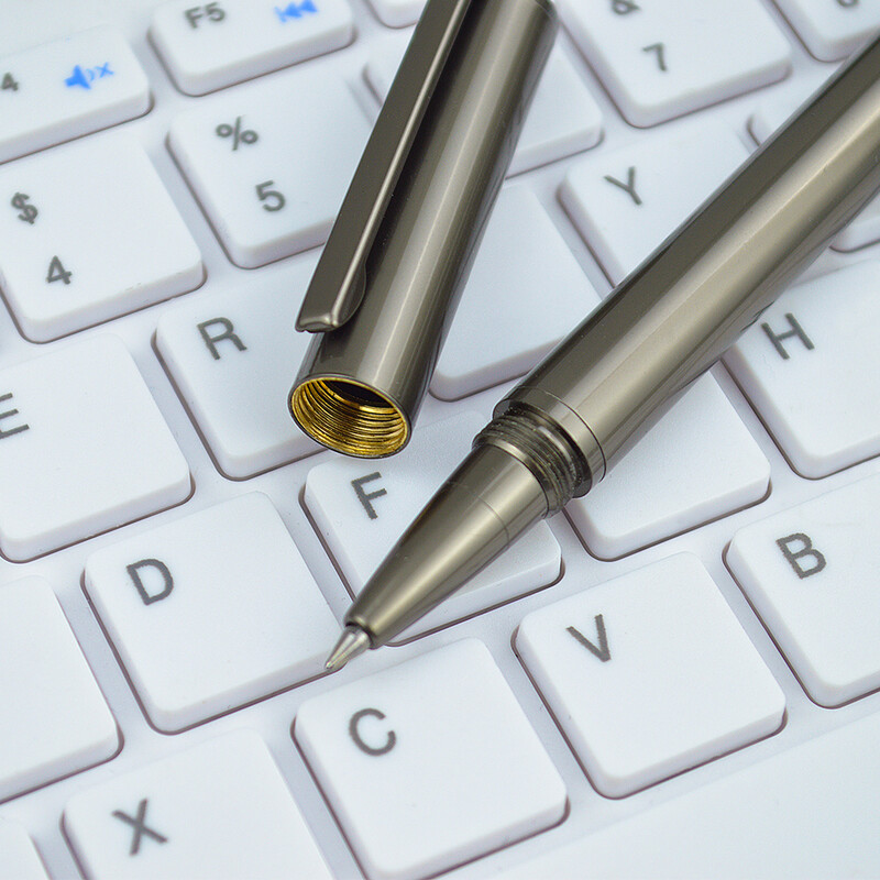 1 компютър преносим химикал с двойна функция, химикалка + молив, гладко писане и лесен за носене, черно мастило, перфектен подарък