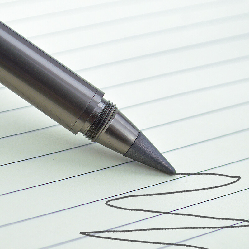 1 компютър преносим химикал с двойна функция, химикалка + молив, гладко писане и лесен за носене, черно мастило, перфектен подарък