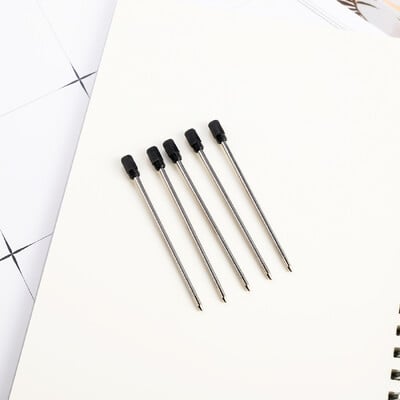 70 мм 5 бр./лот 1,0 мм метална химикалка Rystal General Gel Pen Writing Smooth Refill Officel канцеларски материали подарък синьо/черно мастило