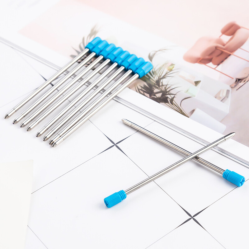 70 мм 5 бр./лот 1,0 мм метална химикалка Rystal General Gel Pen Writing Smooth Refill Officel канцеларски материали подарък синьо/черно мастило