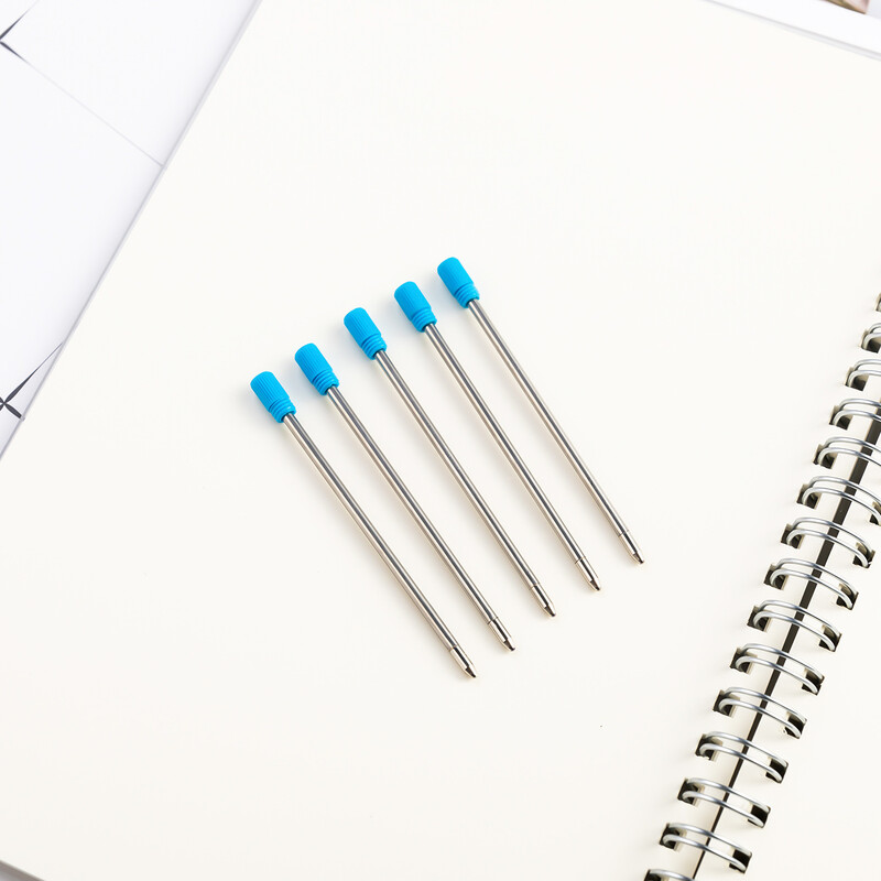 70 мм 5 бр./лот 1,0 мм метална химикалка Rystal General Gel Pen Writing Smooth Refill Officel канцеларски материали подарък синьо/черно мастило