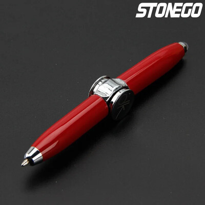 STONEGO Relieve Stress Spinner Pen Stonego Gyroscope Dekompresijsko svjetlo Hemijska olovka Oblik prsta Žiro Olovka za pisanje
