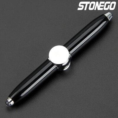 STONEGO Relieve Stress Spinner Pen Stonego Gyroscope Dekompresijsko svjetlo Hemijska olovka Oblik prsta Žiro Olovka za pisanje