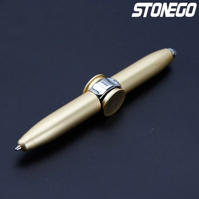 STONEGO Relieve Stress Spinner Pen Stonego Gyroscope Dekompresijsko svjetlo Hemijska olovka Oblik prsta Žiro Olovka za pisanje