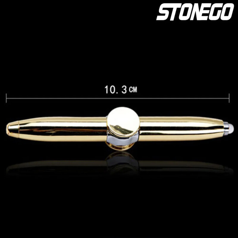 STONEGO Relieve Stress Spinner Pen Stonego Gyroscope Dekompresijsko svjetlo Hemijska olovka Oblik prsta Žiro Olovka za pisanje