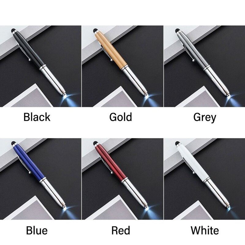 Instrumente de construcție 3 în 1 cu pix cu bilă cu lumină LED Instrument pentru exterior Stilo multifuncțional Stilo capacitiv