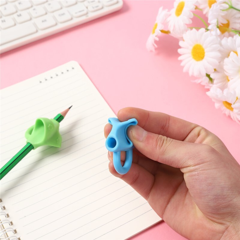 Suport pentru creion pentru corector de scris cu trei degete, 10 buc. Dispozitiv de ținere pentru învățare pentru copii Suport pentru pix de corectare Rechizite școlare