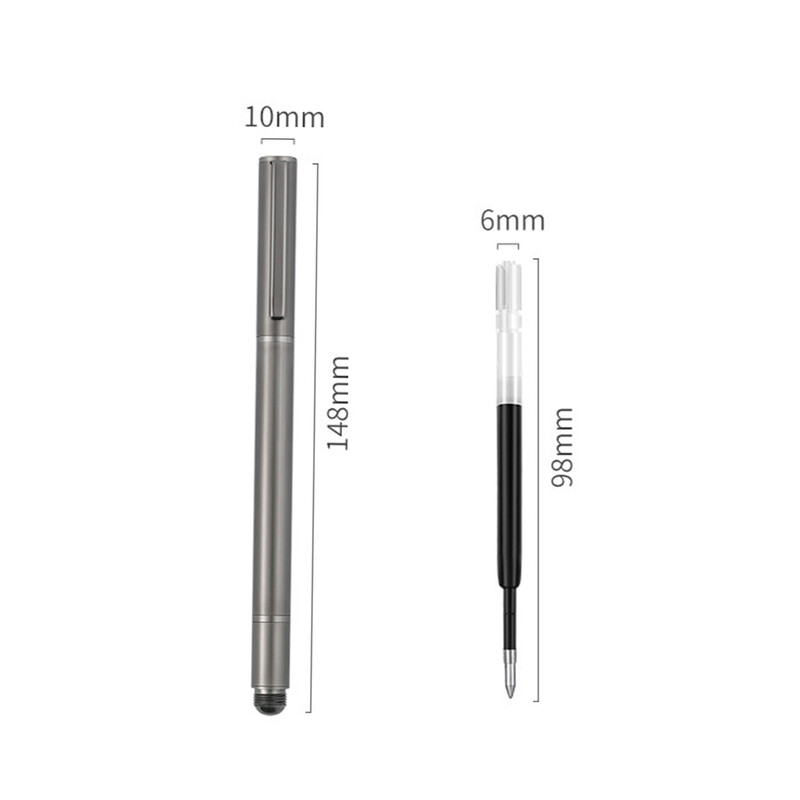 1 PC Prijenosna olovka s dvostrukom funkcijom Kemijska olovka i olovka Glatko pisanje i laka za nošenje Crna tinta Savršen poklon Visoka kvaliteta