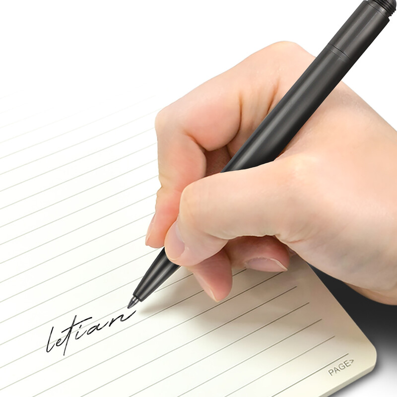 1 PC Prijenosna olovka s dvostrukom funkcijom Kemijska olovka i olovka Glatko pisanje i laka za nošenje Crna tinta Savršen poklon Visoka kvaliteta
