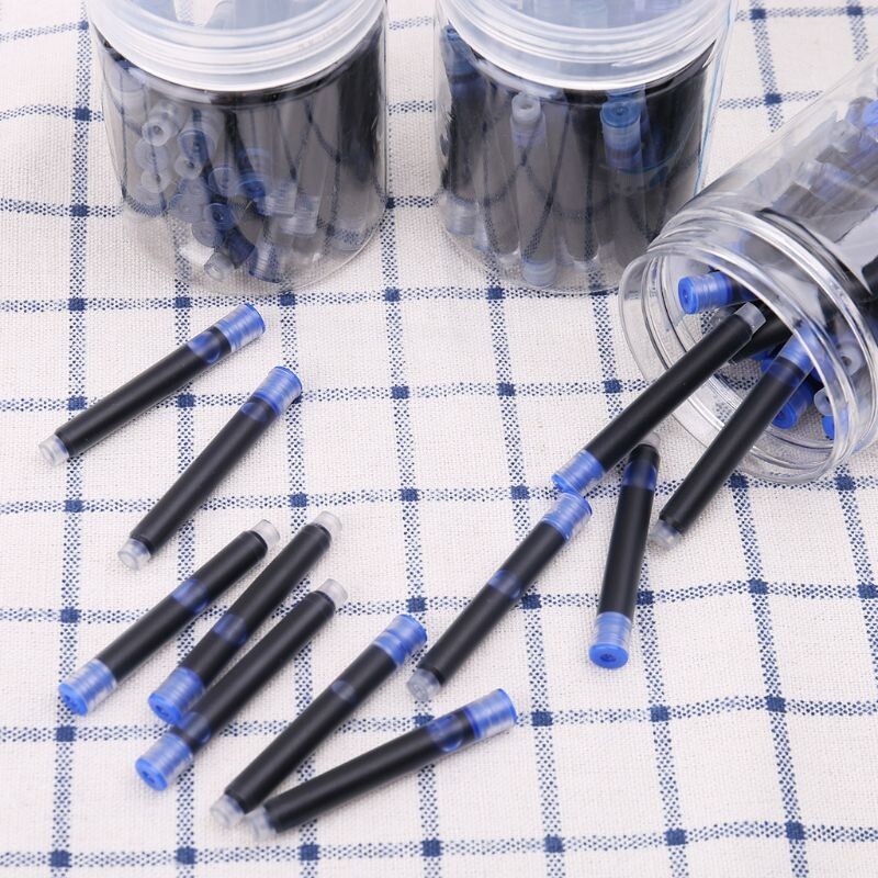 30 buc Jinhao universal negru albastru stilou stilou cartușe de cerneală 2,6 mm rezerve articole de papetărie școală