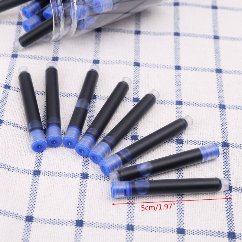 30 buc Jinhao universal negru albastru stilou stilou cartușe de cerneală 2,6 mm rezerve articole de papetărie școală
