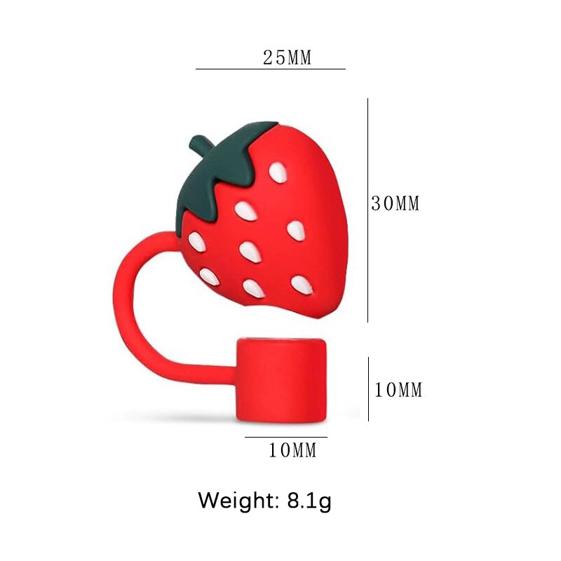 10 mm maasika ükssarviku vikerkaarekujuline õlgede kate, armsad silikoonist õlekatted