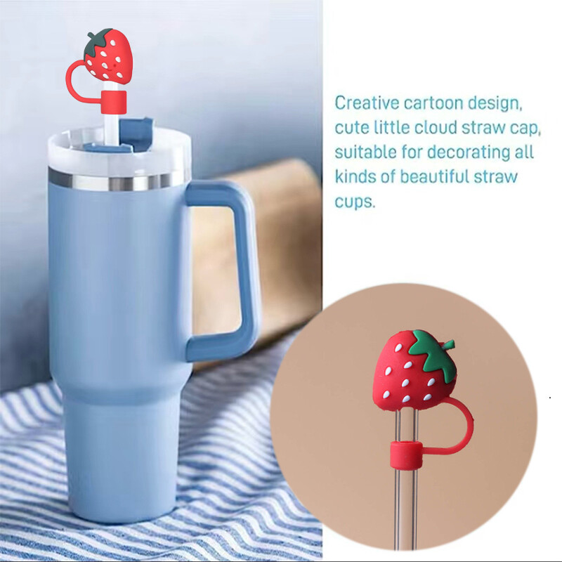 10 mm maasika ükssarviku vikerkaarekujuline õlgede kate, armsad silikoonist õlekatted