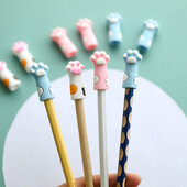 5 komada slatke mačje šape, kapa za olovku, silikonska neutralna navlaka za olovku, pribor za učenike, meka gumena zaštita za olovke