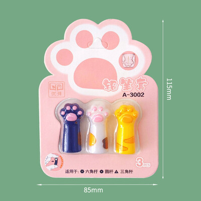 5 komada slatke mačje šape, kapa za olovku, silikonska neutralna navlaka za olovku, pribor za učenike, meka gumena zaštita za olovke