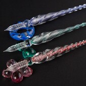 Spalvingas panardinamasis rašiklis Komiksų piešimo rašiklis Elegantiškas stiklinis rašiklis, skirtas kaligrafijos tapybai su lygiomis linijomis Gražūs spalvų efektai Lengvi