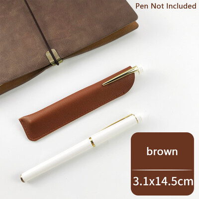 Suport pentru creion din piele PU Geantă de depozitare pentru pix pentru școală Husă pentru stilou de culoare solidă, rezistentă la uzură, Husă de protecție pentru stilou.