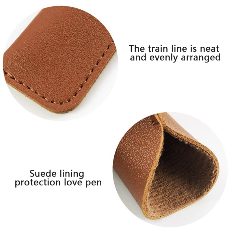 Suport pentru creion din piele PU Geantă de depozitare pentru pix pentru școală Husă pentru stilou de culoare solidă, rezistentă la uzură, Husă de protecție pentru stilou.