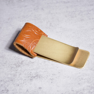 Clip pentru stilou din piele naturală Jurnal Husă pentru creion din alamă Papetarie pentru elevi de școală Accesorii pentru caiet retro Oțel inoxidabil