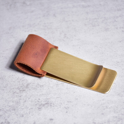 Clip pentru stilou din piele naturală Jurnal Husă pentru creion din alamă Papetarie pentru elevi de școală Accesorii pentru caiet retro Oțel inoxidabil