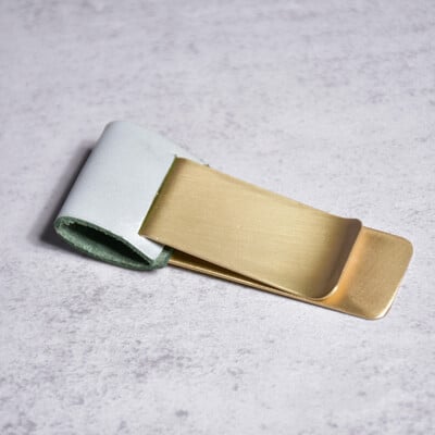 Clip pentru stilou din piele naturală Jurnal Husă pentru creion din alamă Papetarie pentru elevi de școală Accesorii pentru caiet retro Oțel inoxidabil