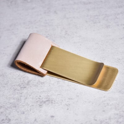 Clip pentru stilou din piele naturală Jurnal Husă pentru creion din alamă Papetarie pentru elevi de școală Accesorii pentru caiet retro Oțel inoxidabil