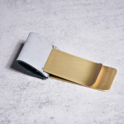 Clip pentru stilou din piele naturală Jurnal Husă pentru creion din alamă Papetarie pentru elevi de școală Accesorii pentru caiet retro Oțel inoxidabil