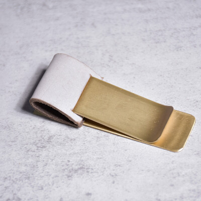 Clip pentru stilou din piele naturală Jurnal Husă pentru creion din alamă Papetarie pentru elevi de școală Accesorii pentru caiet retro Oțel inoxidabil