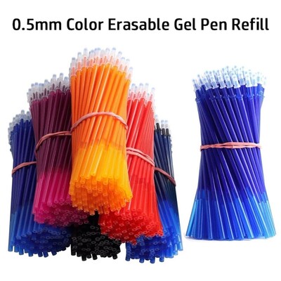10PCS/Set Изтриваема гел писалка, пълнител, инструмент за писане, 0,5 mm цветно мастило, пълнител с неутрална писалка, канцеларски материали за писане, неутрална сърцевина на писалка