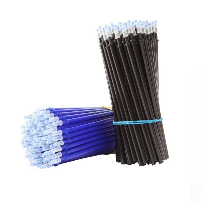 10 bucăți/set de reîncărcare stilou cu gel șters, instrument de scris, 0,5 mm, cerneală colorată, stilou neutru, articole de papetărie, miez neutru