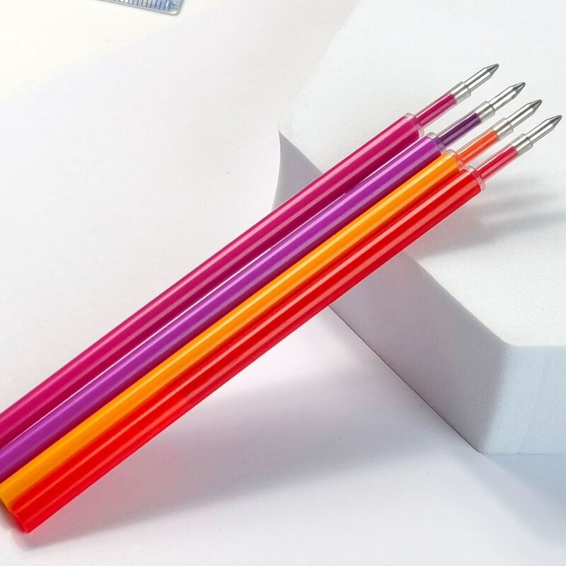 8 tk/komplekt kustutatav geelpliiatsi täitmine 0,5 mm kuuliotsik Sinine must punane tindiga täitevardad 8 värviline kirjutamine joonistus maalimine pestav käepide