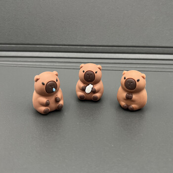 10PCS Cartoon Cute Capybara Pencil Cap Silicone Topper Covers for Kids Cute Pencil Extender Σχολικά είδη