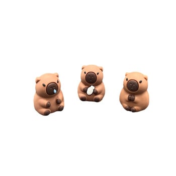 10PCS Cartoon Cute Capybara Pencil Cap Silicone Topper Covers for Kids Cute Pencil Extender Σχολικά είδη