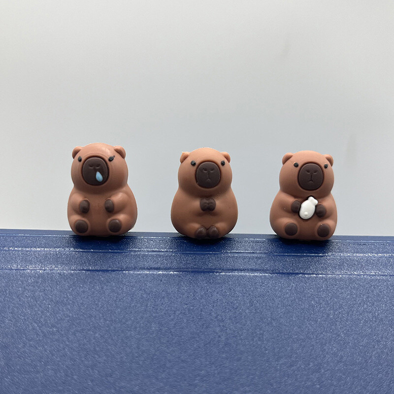 10 vnt animacinių filmų mielas kapybaros pieštuko dangtelis, silikoninis rašiklio dangtelis vaikams, mielas pieštuko ilgintuvas, raštinės reikmenys mokykloms