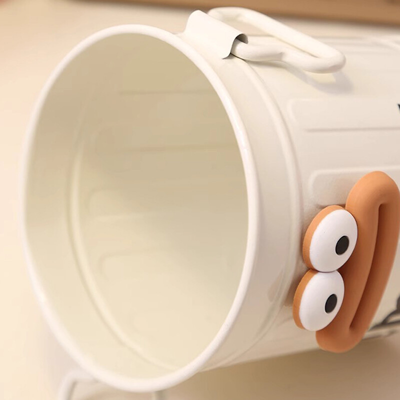 Suport rotund de creion cu desene animate drăguț Birou Birou Organizator de cutii pentru pahare Container de pix de fier durabil Papetărie pentru studenți