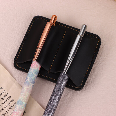 Odinis metalinis rašiklio laikiklis Rašiklio žiedas Odinis žurnalas 2 pakuotės nešiojamojo kompiuterio pieštuko segtukas metalinis segtukas