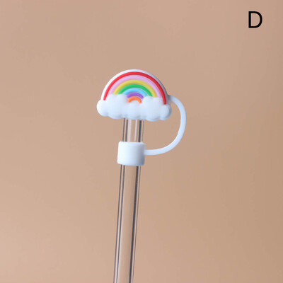 10 mm Strawberry Unicorn Rainbow Shape Paie Capace Cap, drăguțe silicon Pai Covers
