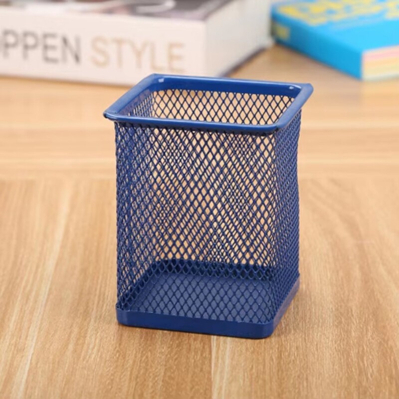 Suport pentru creion Suport pentru pix cu grilă metalică Birou de birou Organizator pentru pixuri, rotund, pătrat, oală, recipient pentru pahare, suport pentru pix, cutii de depozitare