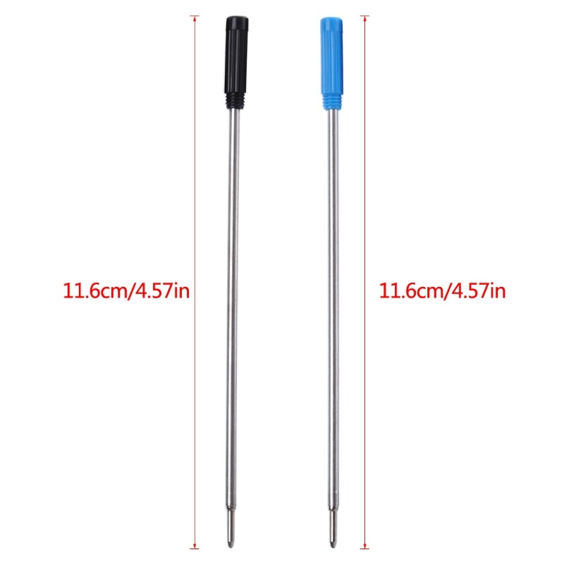 10 komada punjenja za kemijsku olovku. Zamjenjivo glatko pisanje, brzo sušenje, crno i plavo punjenje za većinu metalnih kemijskih olovaka