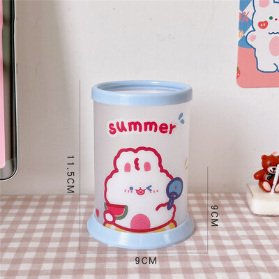 Държач за химикалка за мече Симпатичен анимационен прост настолен компютър Съхранение на четка за грим Държач за мобилен телефон Държач за химикалки Ученически пособия Органайзер за бюро