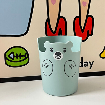 Мини карикатура във формата на животно Държач за писалка Настолни канцеларски материали Съхранение на молив Орнаменти Декорация Многофункционална стойка за мобилен телефон