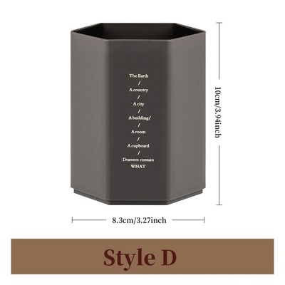 Kvadratni plastični šesterokutni držač olovke velikog kapaciteta, stolna kutija za pohranu, uredski stolni držač olovke, školski uredski pribor