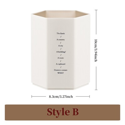 Kvadratni plastični šesterokutni držač olovke velikog kapaciteta, stolna kutija za pohranu, uredski stolni držač olovke, školski uredski pribor