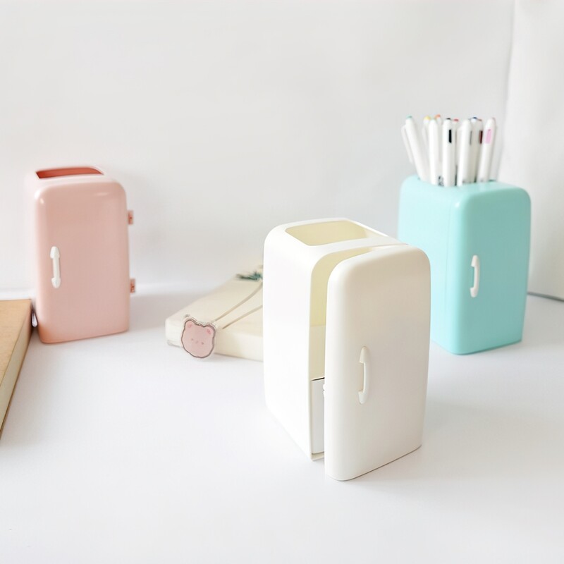 Hladnjak Držač za olovke Kreativni mini lonac Stol Uredan spremnik Torbica za traku Gumica Organizator stola A7527