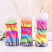 Lytwtw`s Office Gel Pen 6-in-1 Color Rainbow Pen Refill Ink Училищен офис Инструмент за писане Канцеларски материали