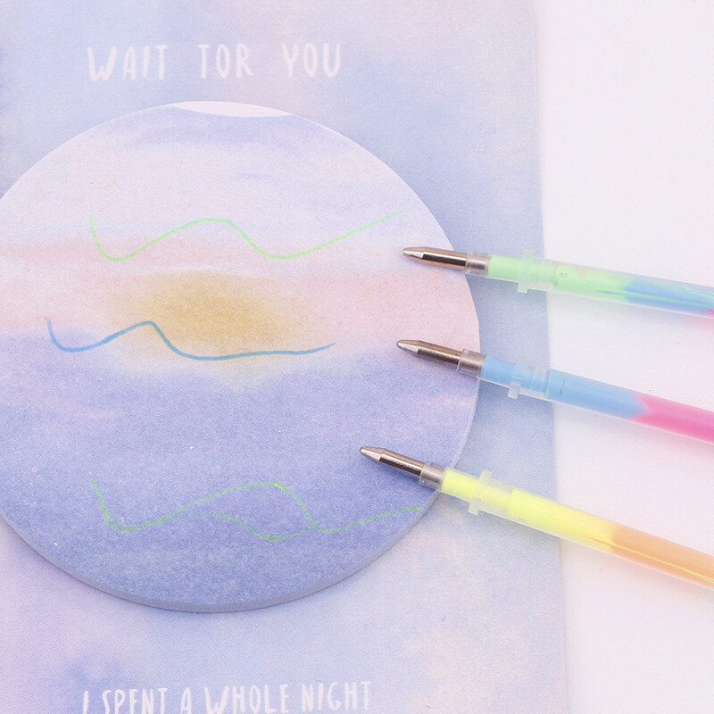 Lytwtw biuro gelio rašiklis 6 viename spalvotas vaivorykštinis rašiklis, užpildomas rašalu mokyklos biuro rašymo įrankio raštinės reikmenys