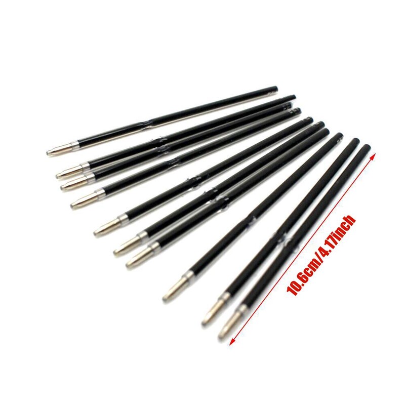 100 vnt Tušinukų pakaitinis šerdis Naujas rašiklio užpildymas, pakaitinis rašalas, juoda rankena, raštinės reikmenys, užrašas Rašiklis Mokyklinis rašiklis Tušinukas A7U9