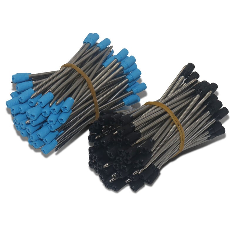 20 de bucăți 7 cm lungime de reîncărcare stilou din metal rezerve speciale pentru pix cu bile de cristal diamant 0,7 mm rechizite școlare de birou