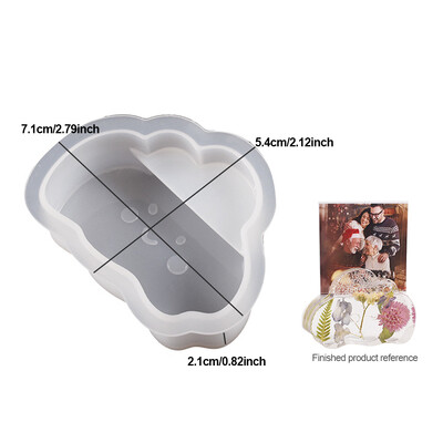 Silikonski kalup DIY cvijet, srce, oblak, dugin oblik, smola, beton, cementni kalup, kućna radinost, stolni ukrasi, držač za fotografije