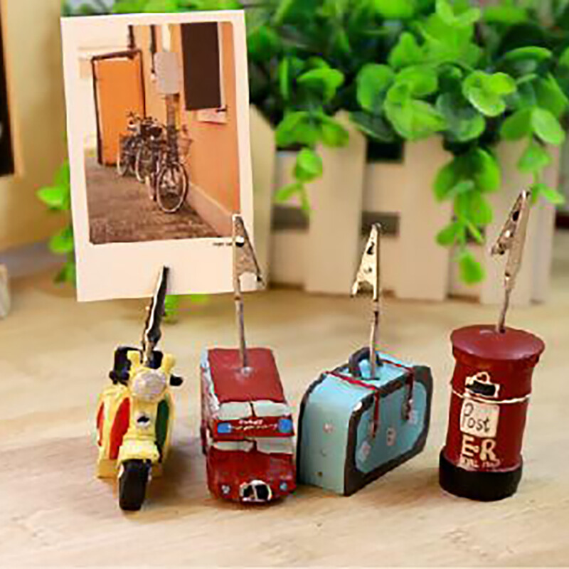 Винтидж стойка от смола, държачи за снимки, щипки за бележки, маса, сватбено място, скоба за карти, декоративна джаджа, канцеларски материали